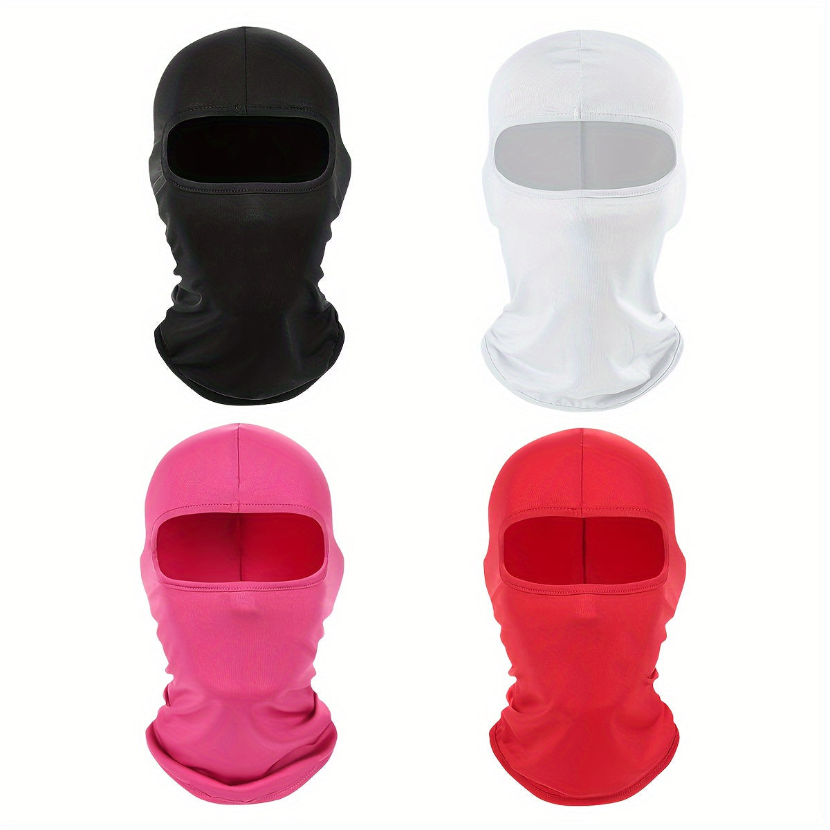 Set of 4 Lightweight Balaclava Masks for UV Sun Protection Full Face Covering for Motorcycle Running Climbing