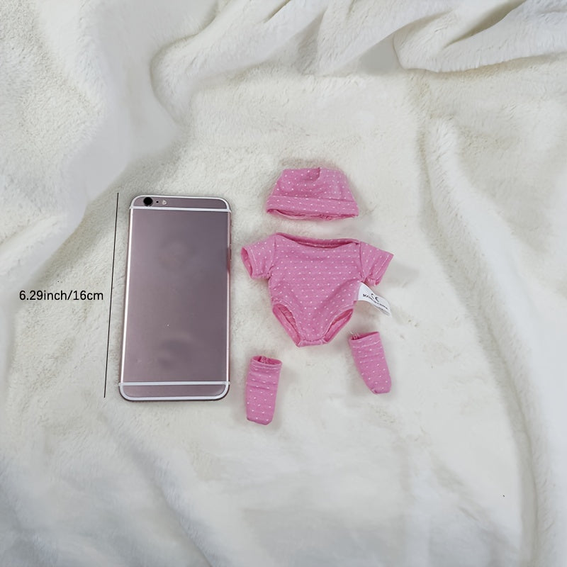 Mini Doll Clothes Set for 7.8-Inch Reborn and Baby Dolls, 4 Styles