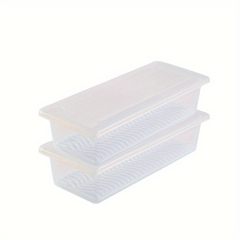 Sabzavotlar va mevalarni yangi saqlash uchun sehrli vosita - Suv ajratish bilan muzlatgichda saqlash qutisi, uyda saqlash uchun muzlatgich - 3 dona