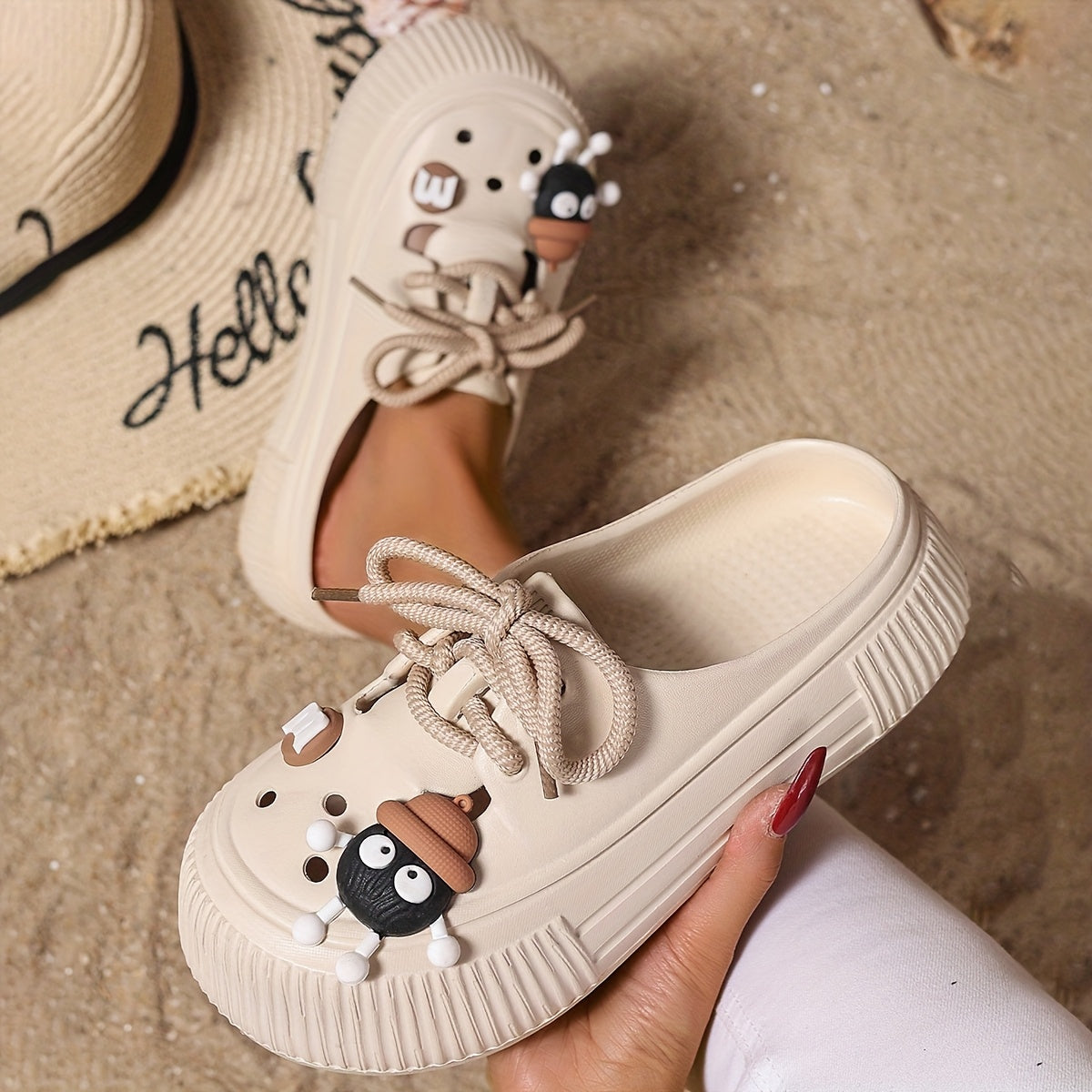 Женские шлепанцы из EVA, легкие садовые сабо, повседневные пляжные слеп-оны