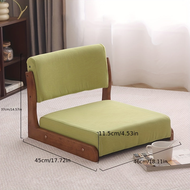 Silla moderna de imitación cuero con asiento y respaldo de madera para suelo