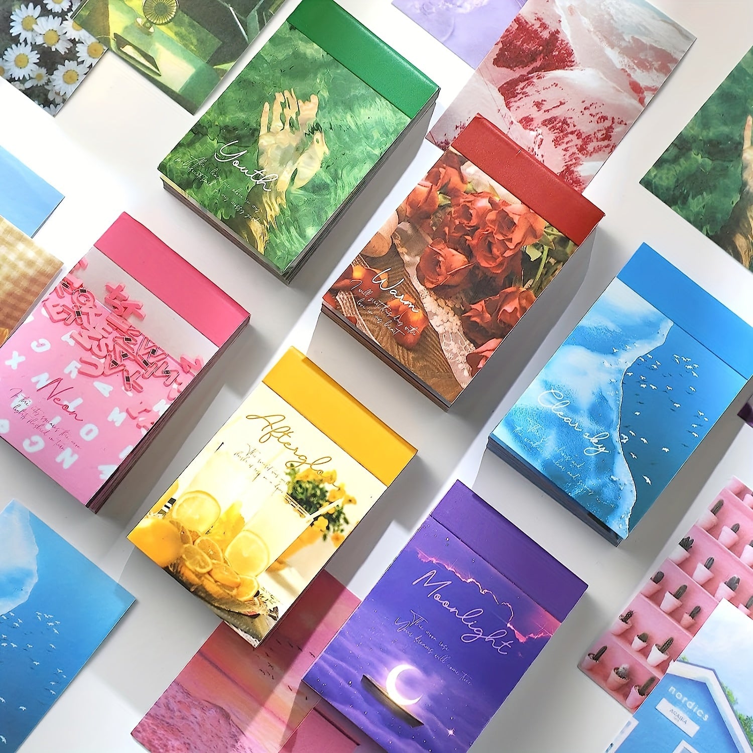 300-Piece Vintage Aesthetic Washi Stickers with Glitter Reusable Matte Finish for Scrapbooking Journaling and Crafts