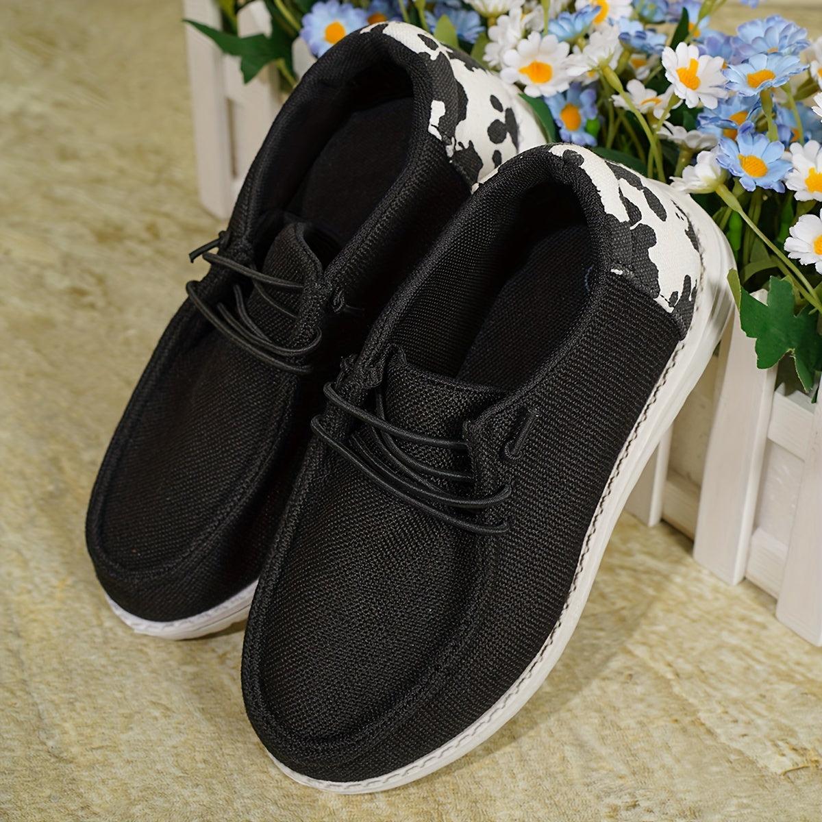 Girls Slip-On Loafers Casual Shoes for Outdoor Activities with Fabric Upper and EVA Sole