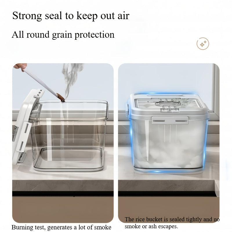 Large Capacity Airtight Rice and Cereal Dispenser Made of Durable PET Food Storage Container