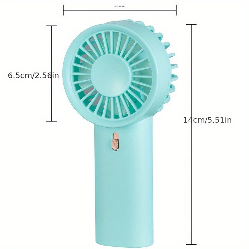 Portable fan in pink and white battery-powered ideal for office outdoor travel camping stay cool