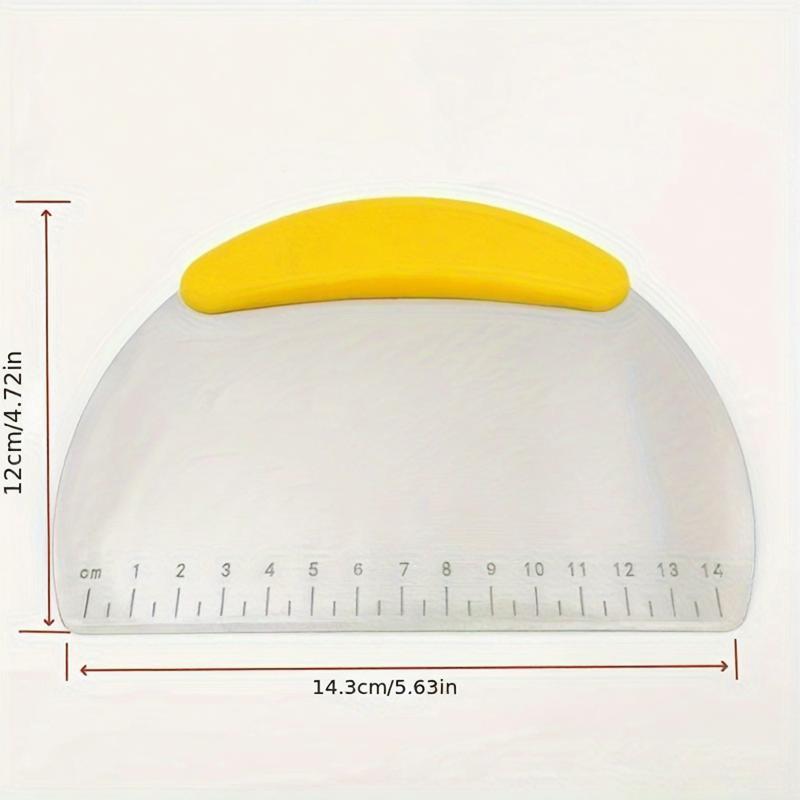 Stainless Steel Semi-Circular Dough Scraper for Baking and Noodle Dough