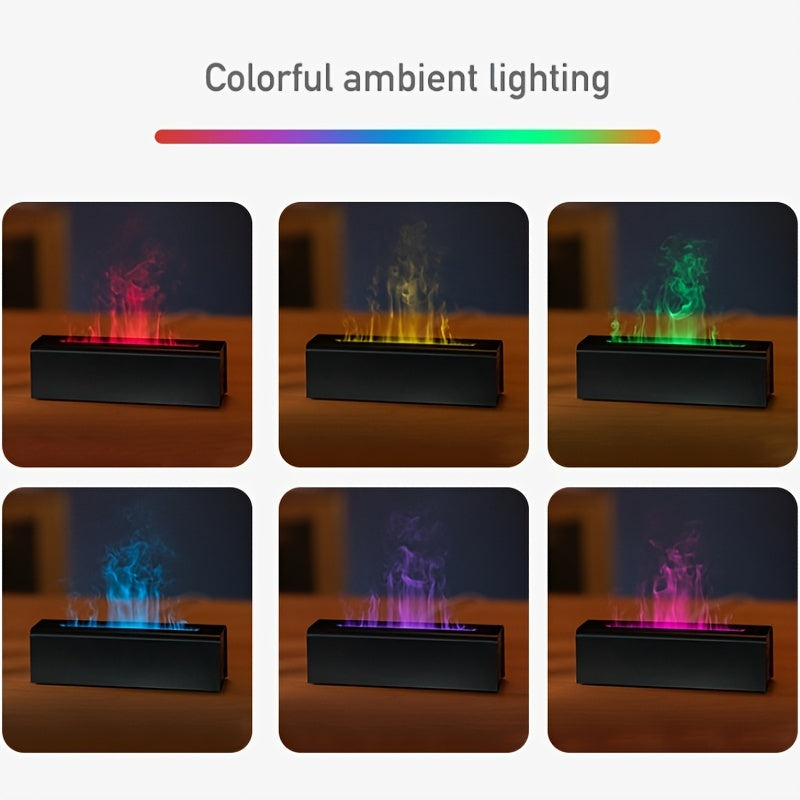 Unisex 150ml USB Aromatherapy Diffuser with Flame Effect and Timer