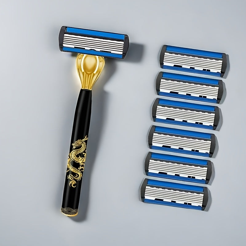 Manual Shaving Razor Set Stainless Steel 12-Layer Cartridges 6-Layer Blades