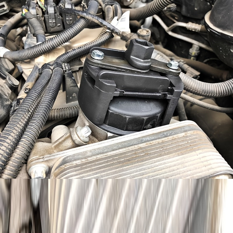 Heavy-Duty Steel Oil Filter Wrench Adjustable 60-80mm 1/2 Inch Drive