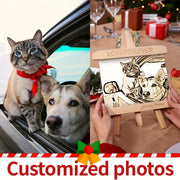 Handcrafted Wooden Picture Frame with Custom Laser Engraving for Home Decor