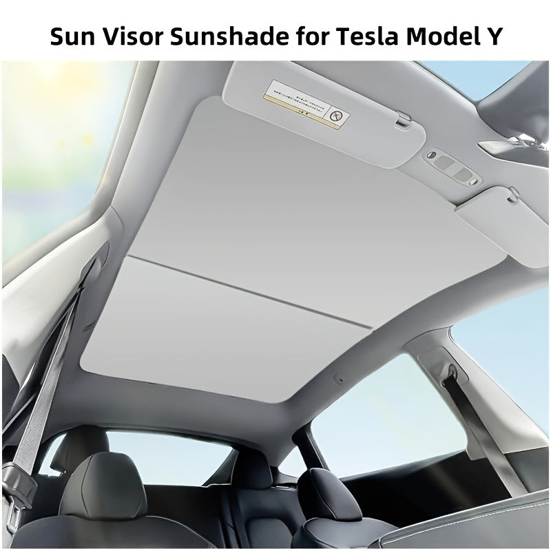 Retractable Glass Sunshade Roof for Model Y UV Heat Insulation