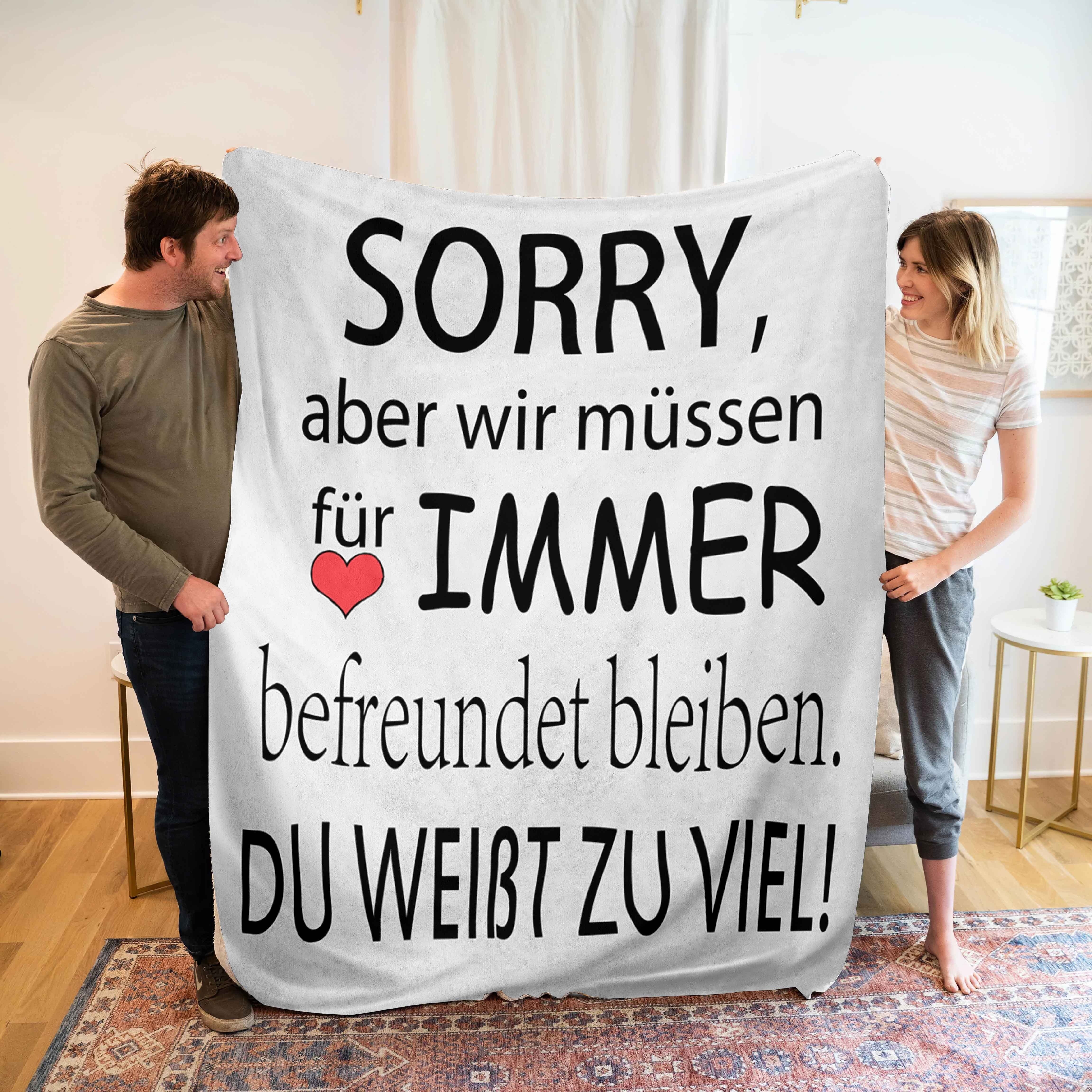 Manta de franela suave para adultos, manta cálida y acogedora con cita humorística de disculpa para sofá, cama, oficina, camping