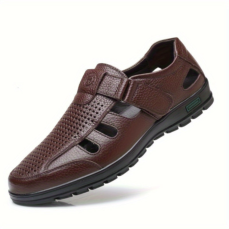 Men's Casual Leather Shoes Lightweight Breathable Non-Slip Office Wear