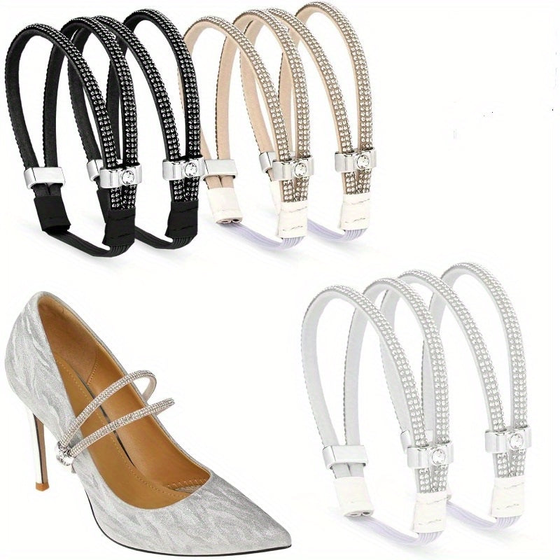 Women Elastic Shoelaces for High Heels 3 Pairs Adjustable Secure