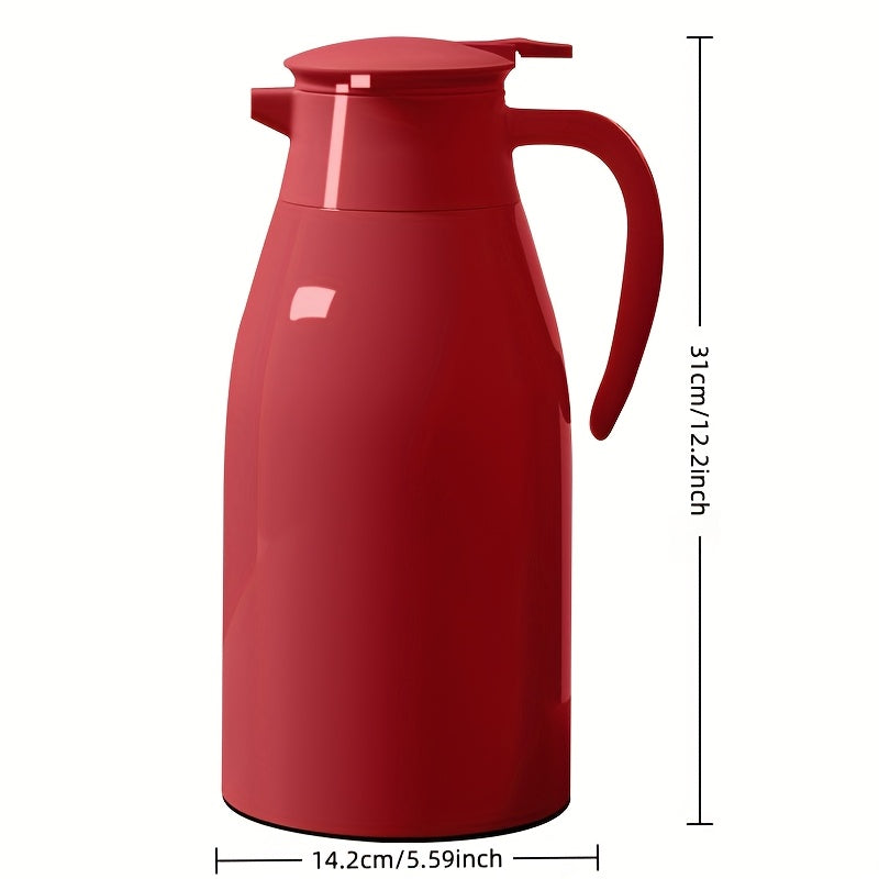 2000ml Insulated Thermos Flask Double Wall Glass Liner for Coffee Tea Home Office