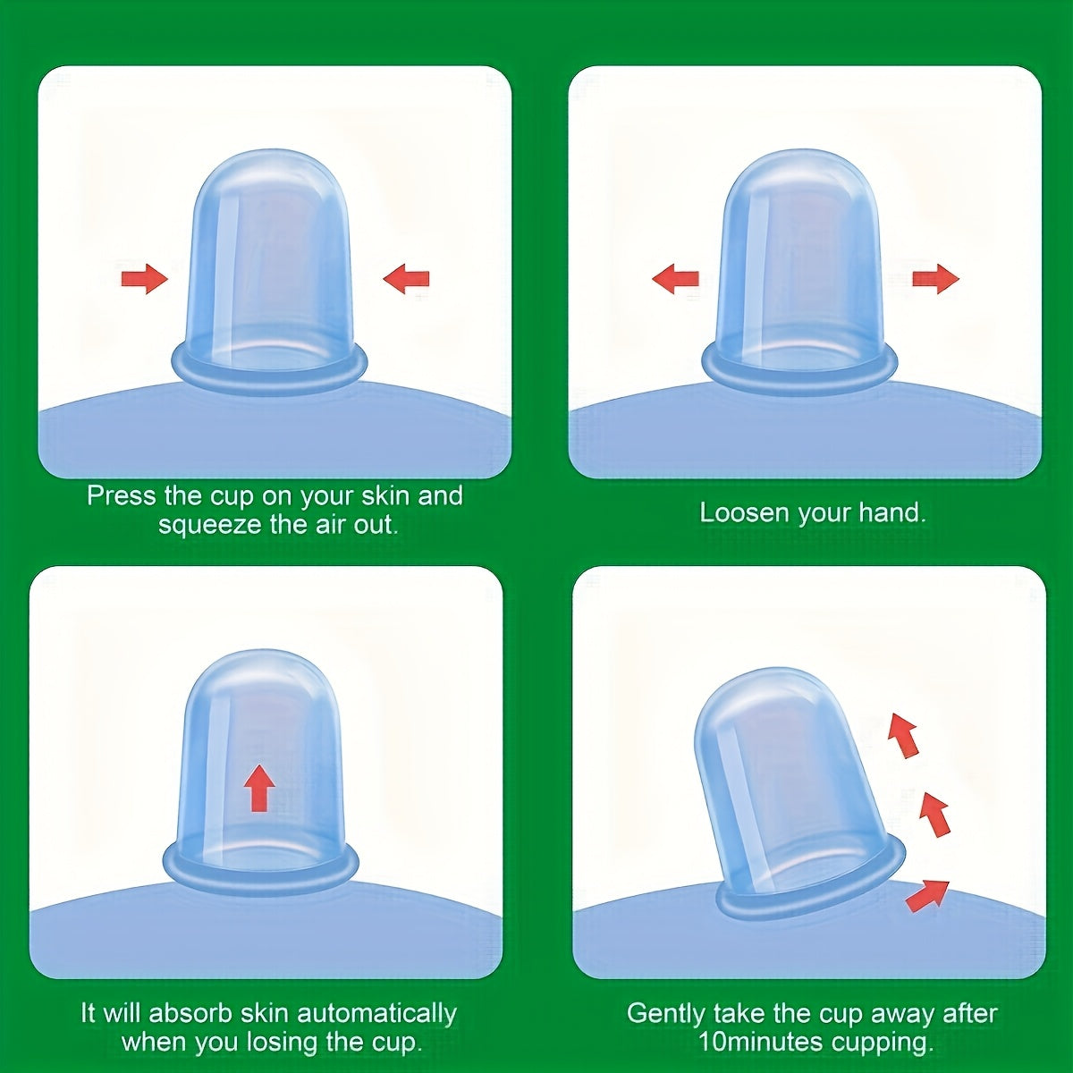 Silicone Vacuum Massage Cup in Multiple Colors for Relaxation