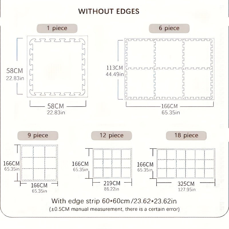 Set of 9 EVA Foam Interlocking Play Mats Puzzle Exercise Floor Tiles for All Ages