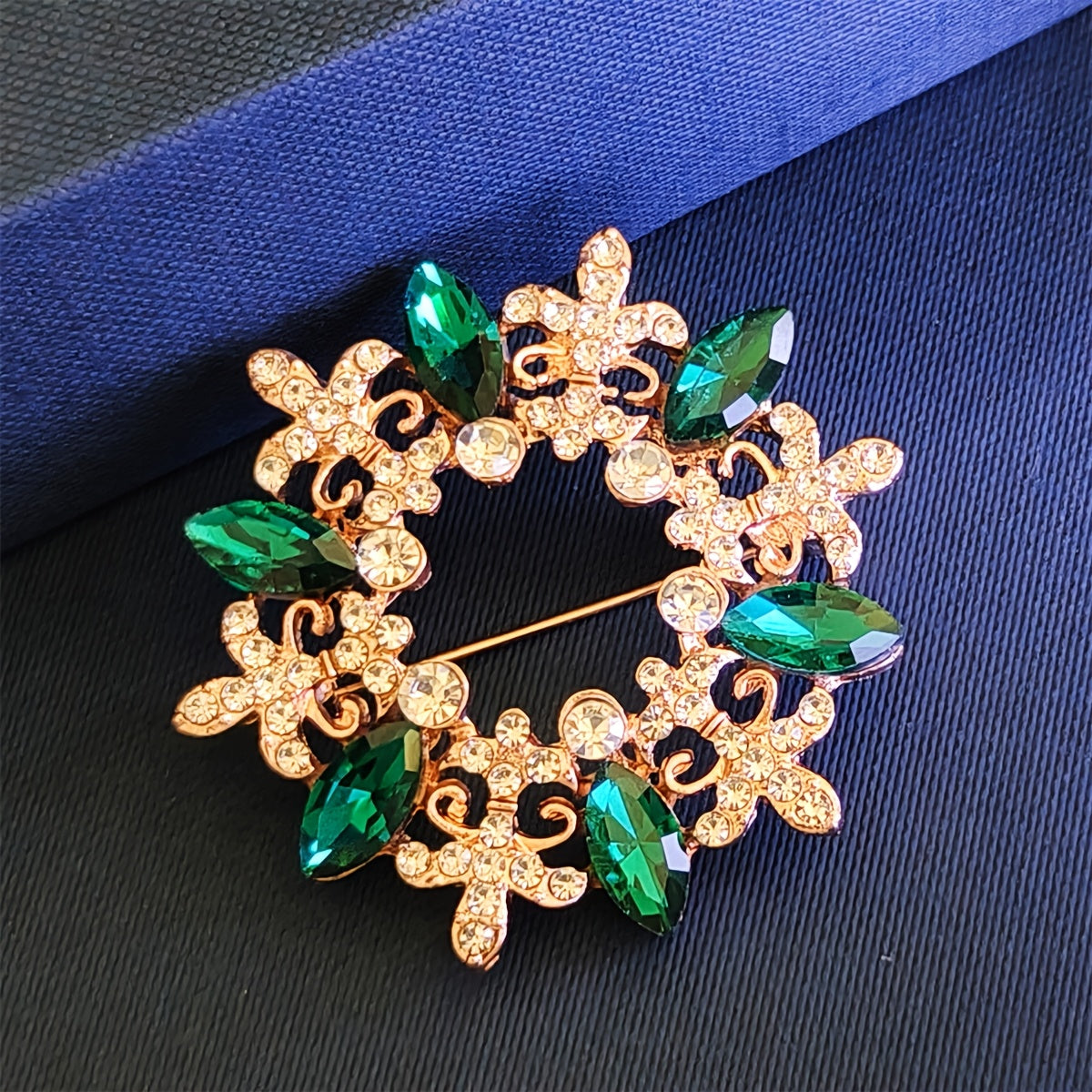 Set of 5 Vintage Rhinestone and Glass Crystal Brooch Pins for Women Jewelry Accessories