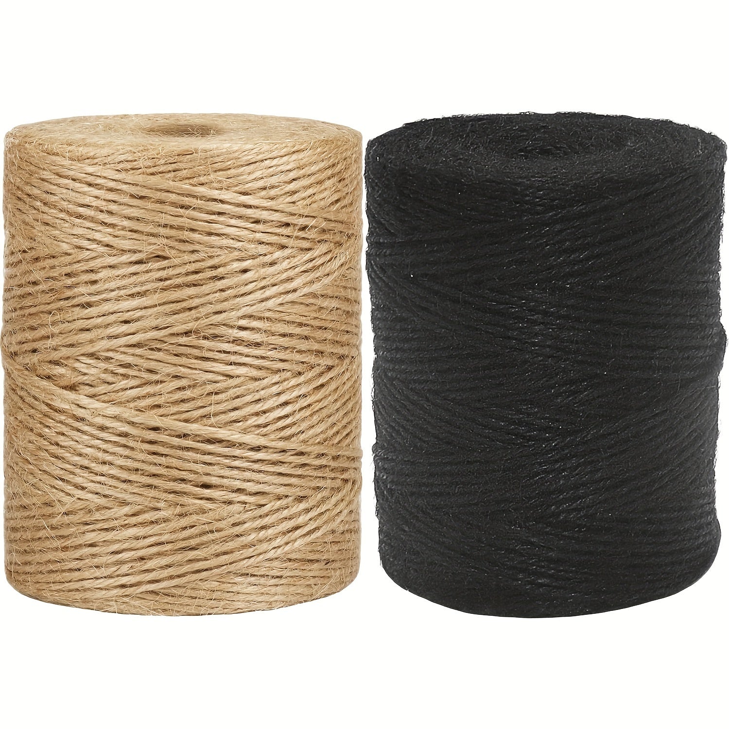 Cuerda de yute natural para jardín, 2 rollos, 99.97 m, marrón, para jardinería, manualidades, embalaje