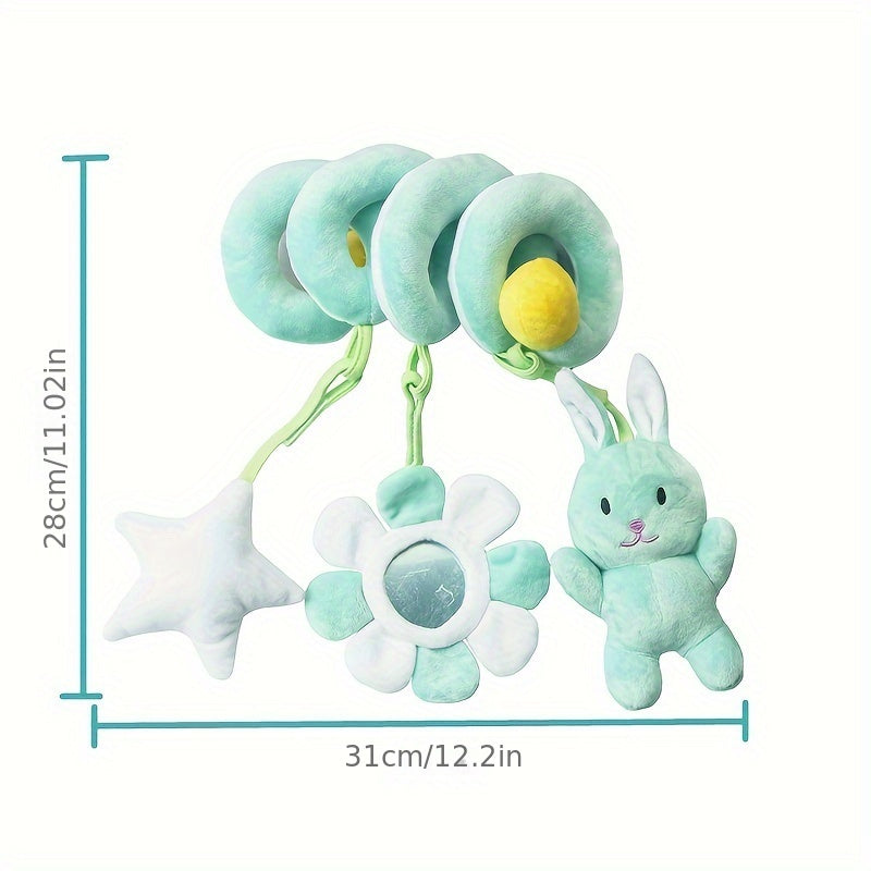 Baby Toy Bed Wrap with Animal Crib Design Trolley Pendant Early Education