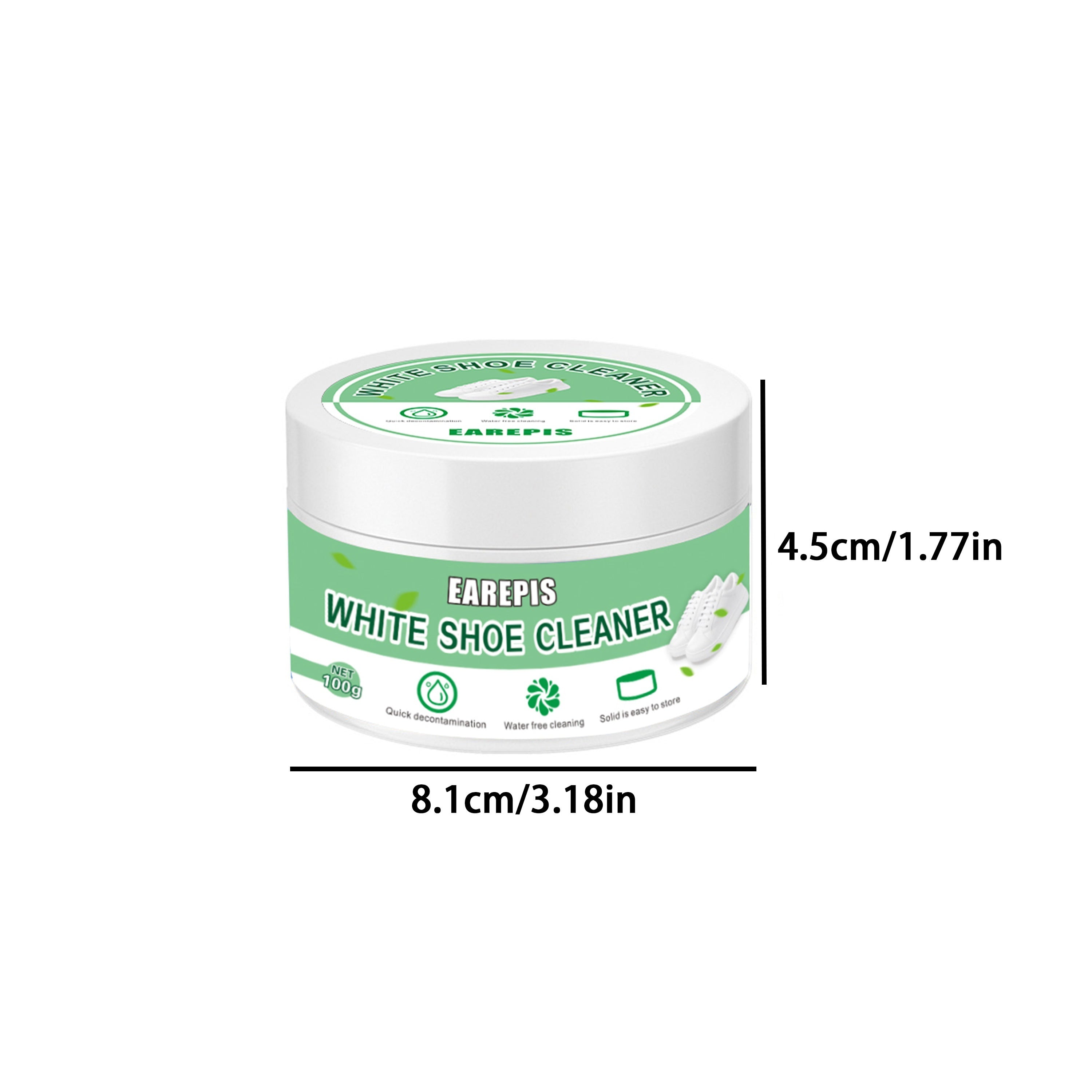 White Shoe Cleaner Paste with Plastic Brush for All Types of Shoes