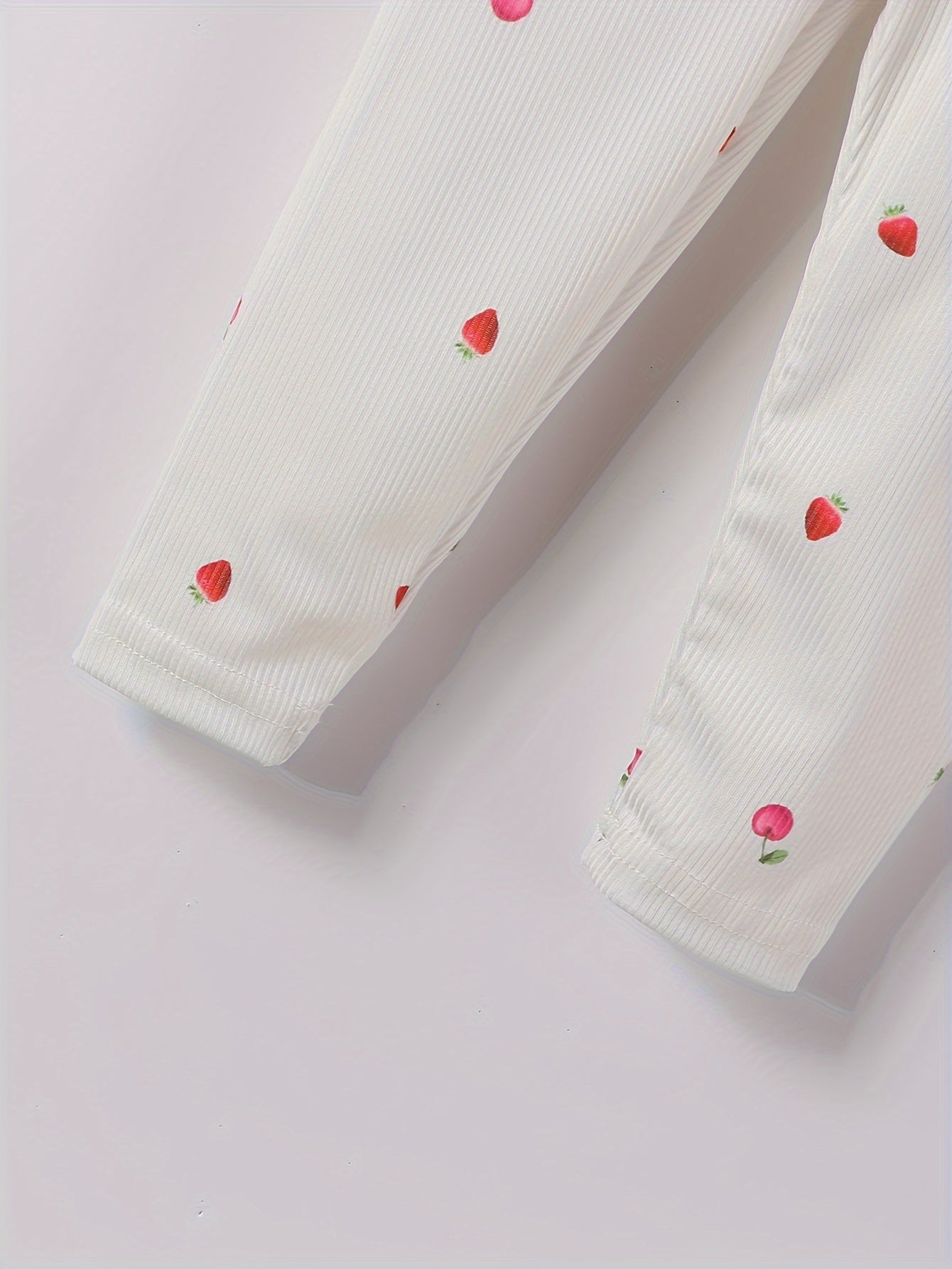 Девочки Кэжуал Комплект Брюк 5 Шт. Радуга Цветок Полоска Весна Лето Вязаная Ткань