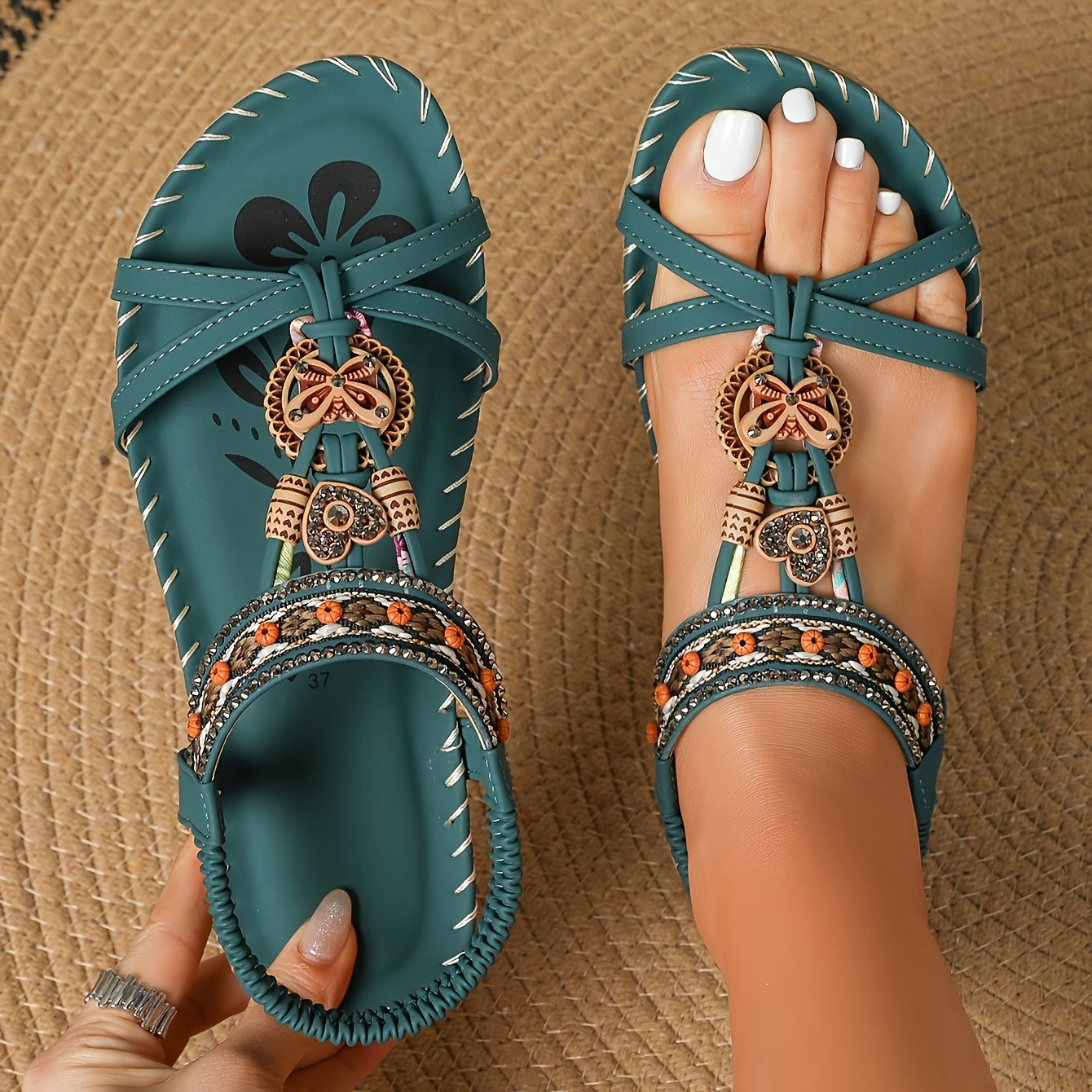 Women Summer Bohemian Style Sandals Comfortable Outdoor Flip-Flops