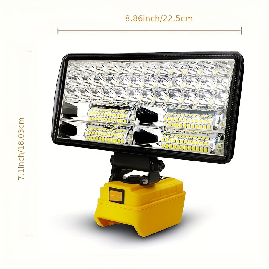 LED Work Light 20V MAX Battery Compatible Portable Recessed Plastic Outdoor Camping Job Site