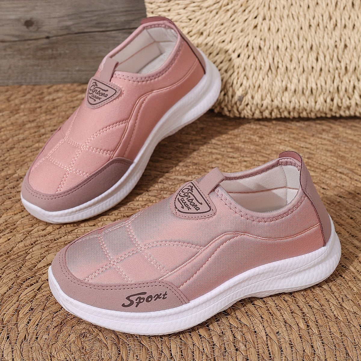 Ayollar uchun kundalik slip-on sport poyabzali, engil yugurish poyabzali, barcha mavsumlar uchun