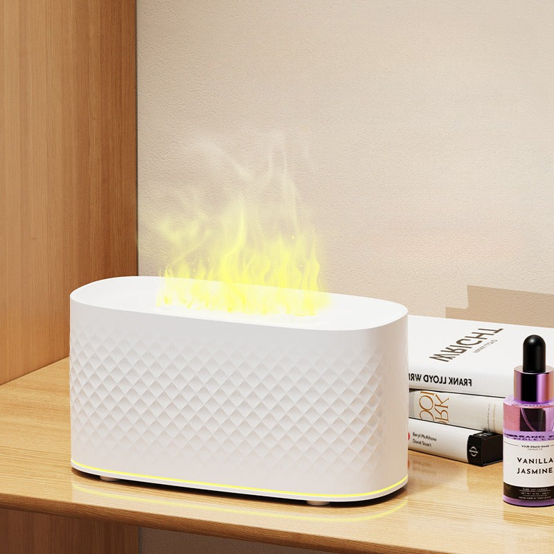 Usb-Powered LED Flame Humidifier with 7 Light Colors for Home Office