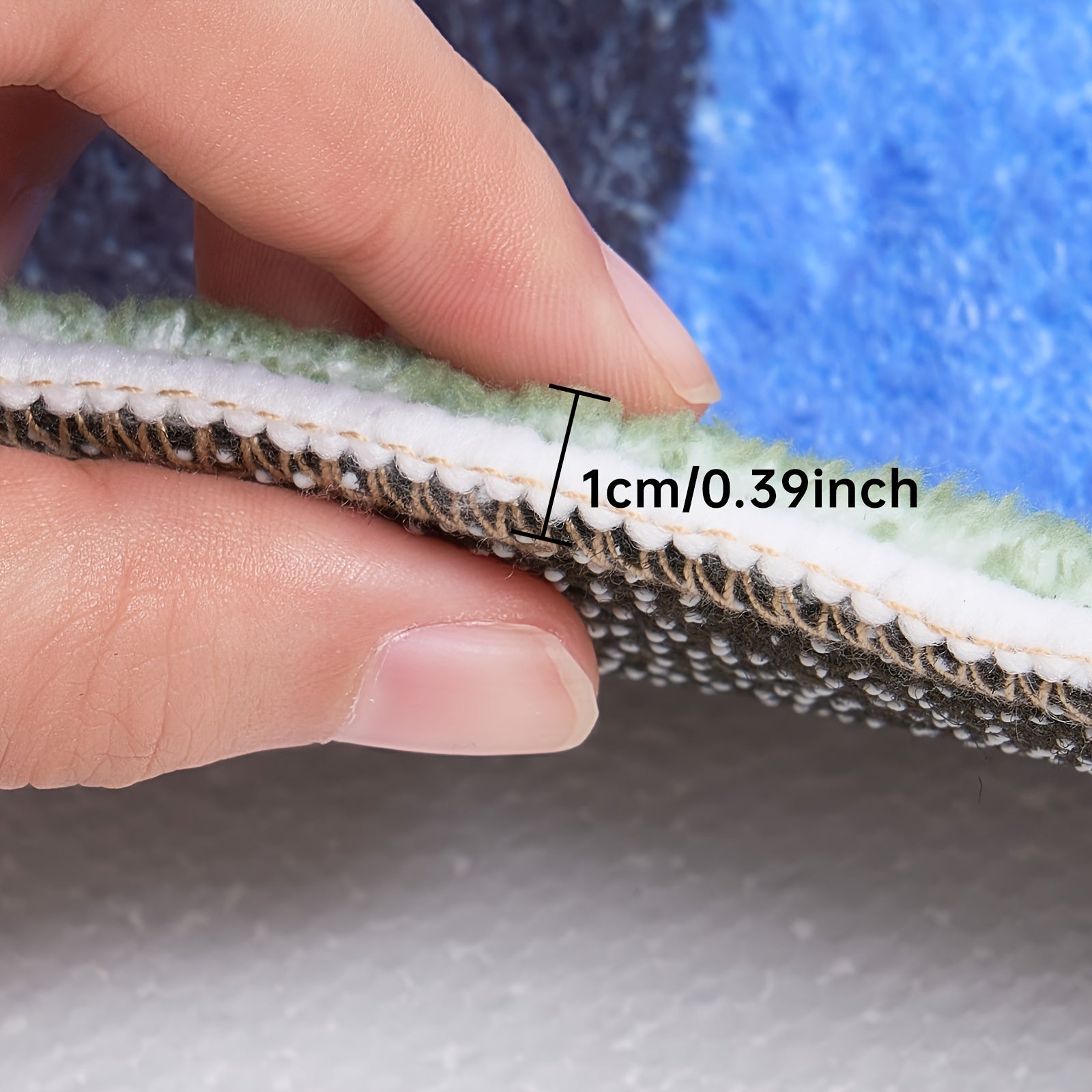 Yumshoq va sirpanmaydigan plush gullar naqshli oval yotoq yonidagi gilam - Yotoqxona, yashash xonasi va divan uchun bezakli pol mato - Ferma uy bezaklari va estetik ichki san'at materiallari uchun mukammal