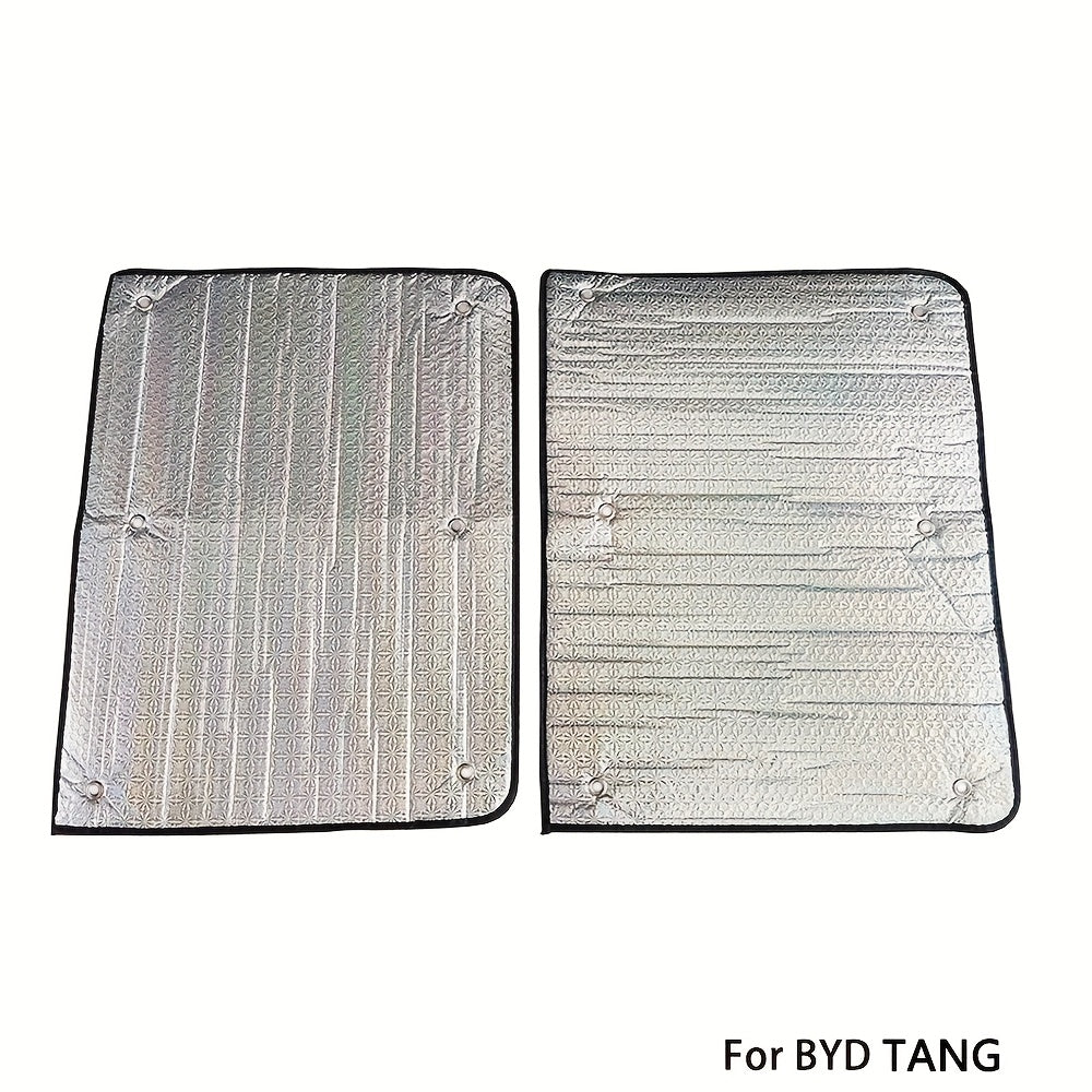 2PCS Silver Car Sun Shades Cover Aluminum Foil Roof Sunroof Protector