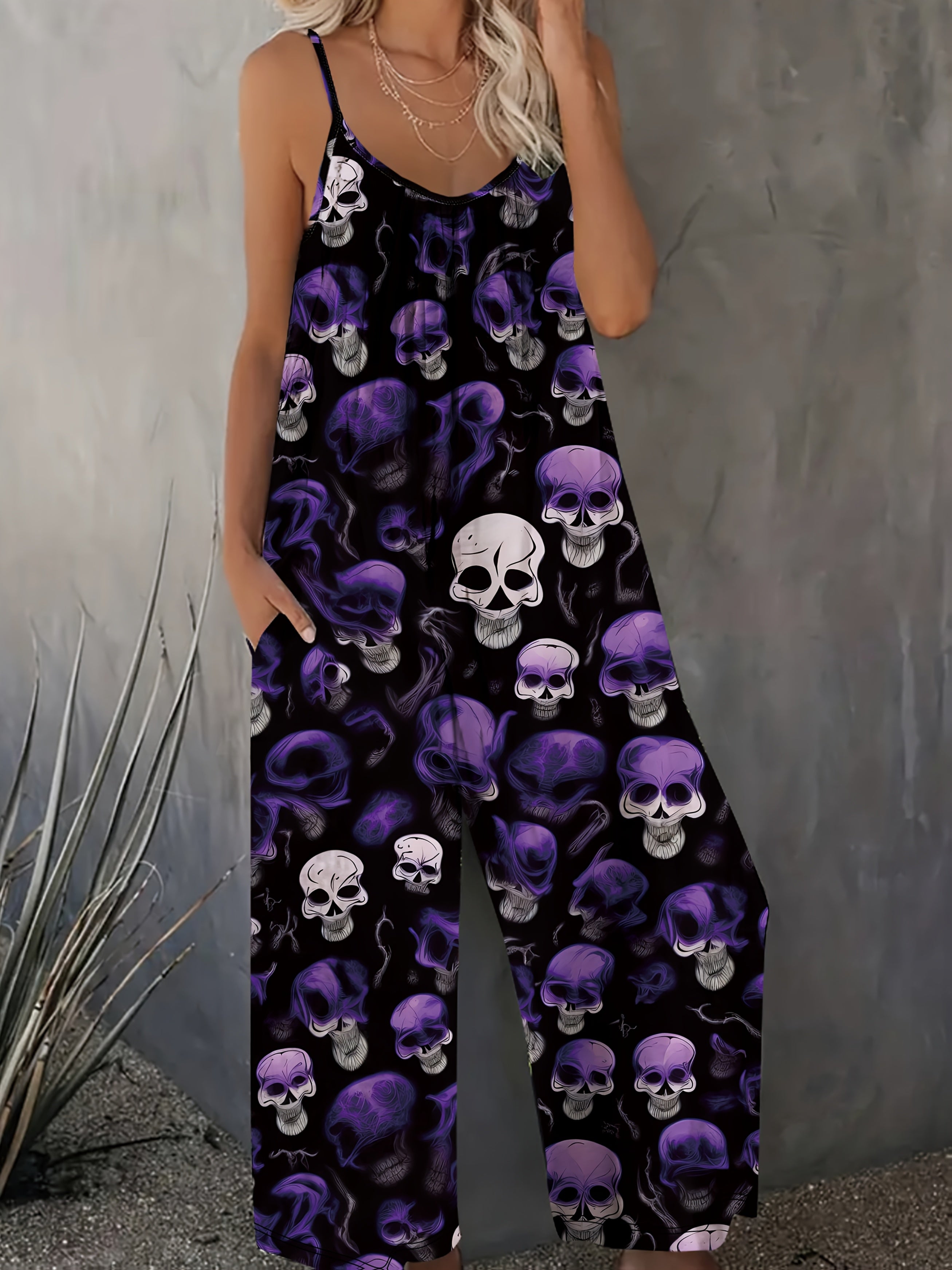 Leggings largos impresos de estilo gótico para mujer en primavera y verano