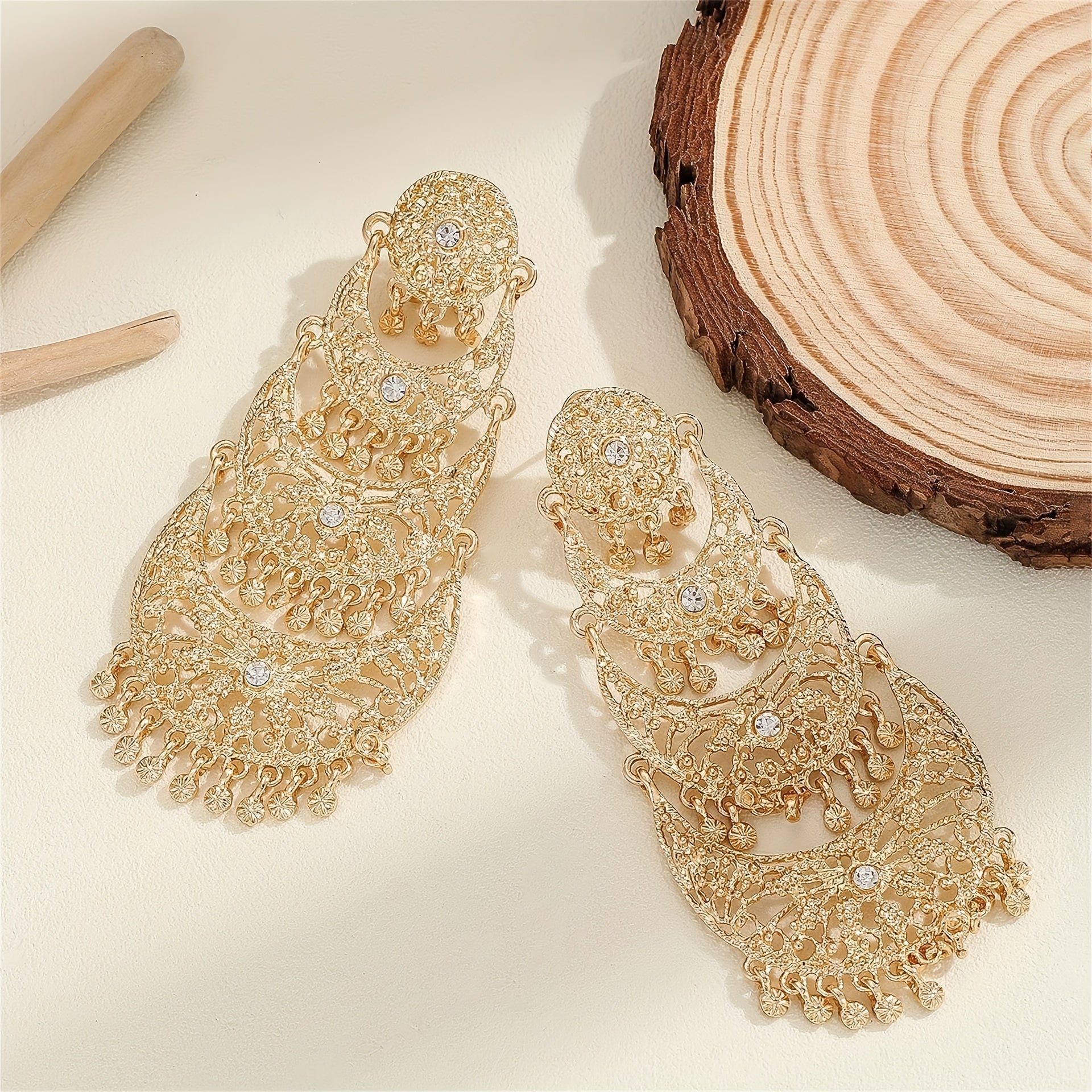 Women’s Gold Plated Indian Style Earrings for Weddings and Celebrations