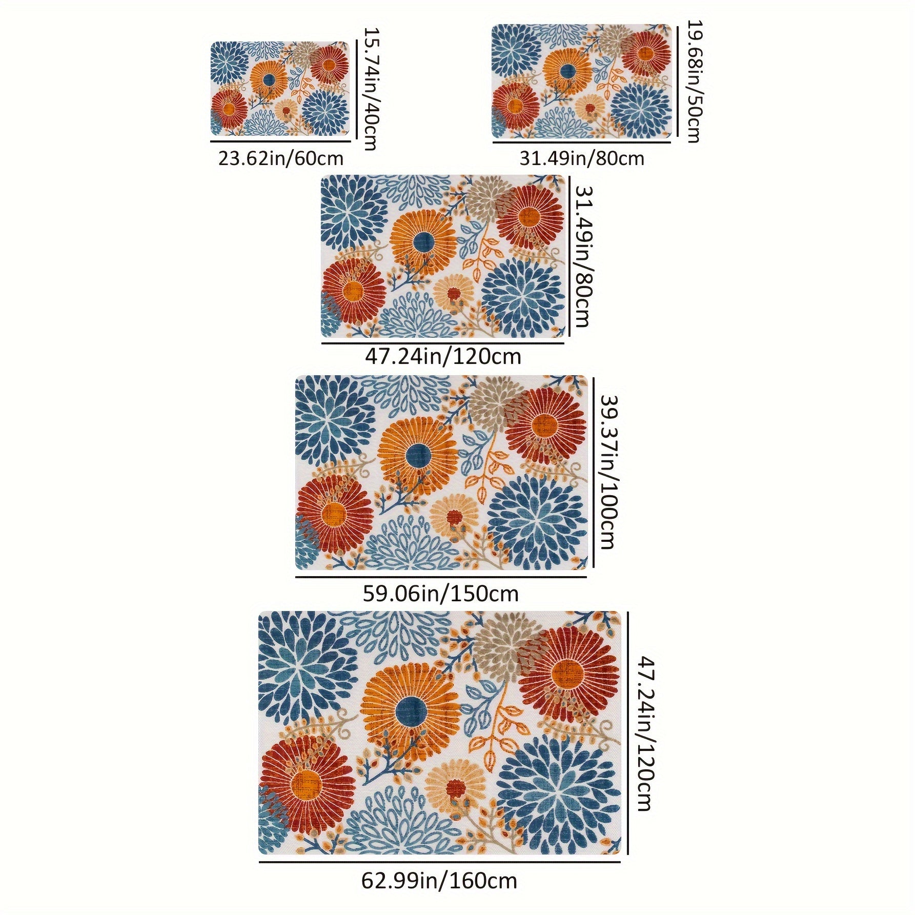 Zamonaviy gullli hudud gilami, yuviladigan, sirpanmaydigan, doiralar dizayni, yashash xonasi yoki kirish uchun