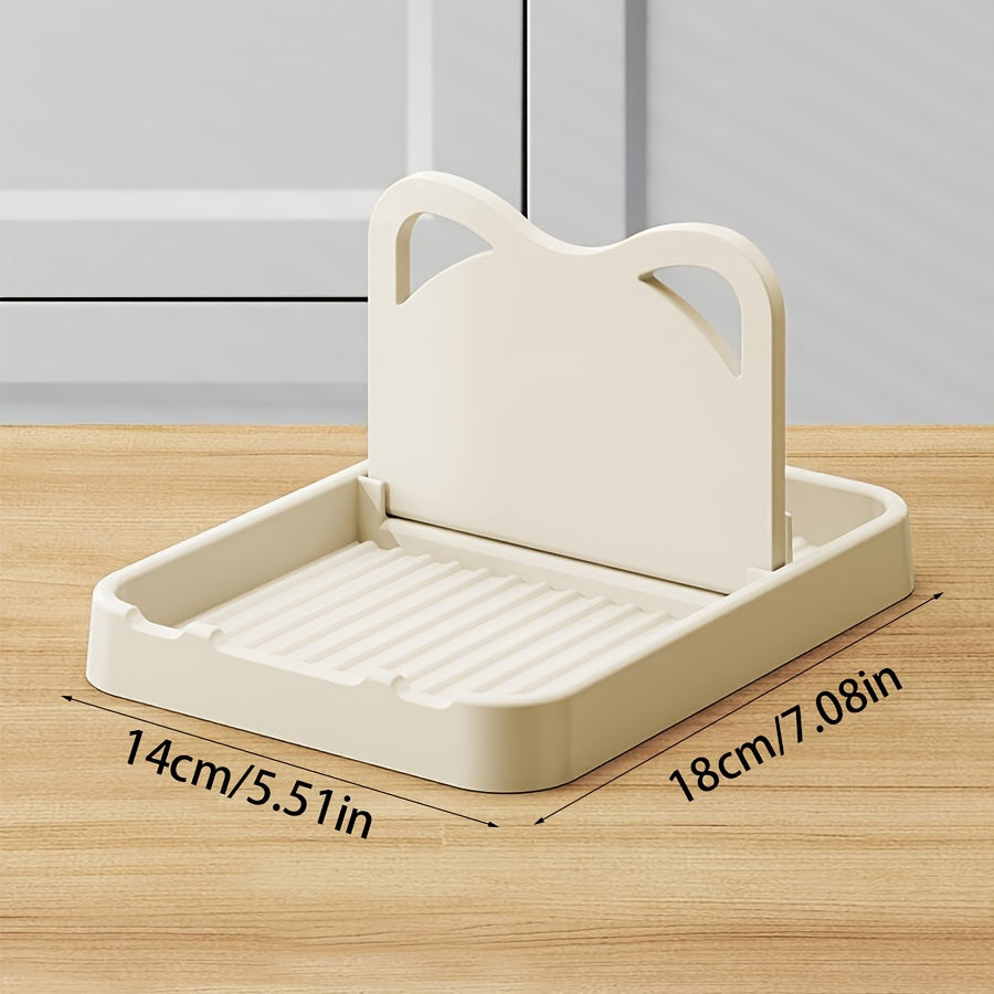 Kitchen Pot Lid Shelf Wall Mount Foldable Spoon Storage Rack Black