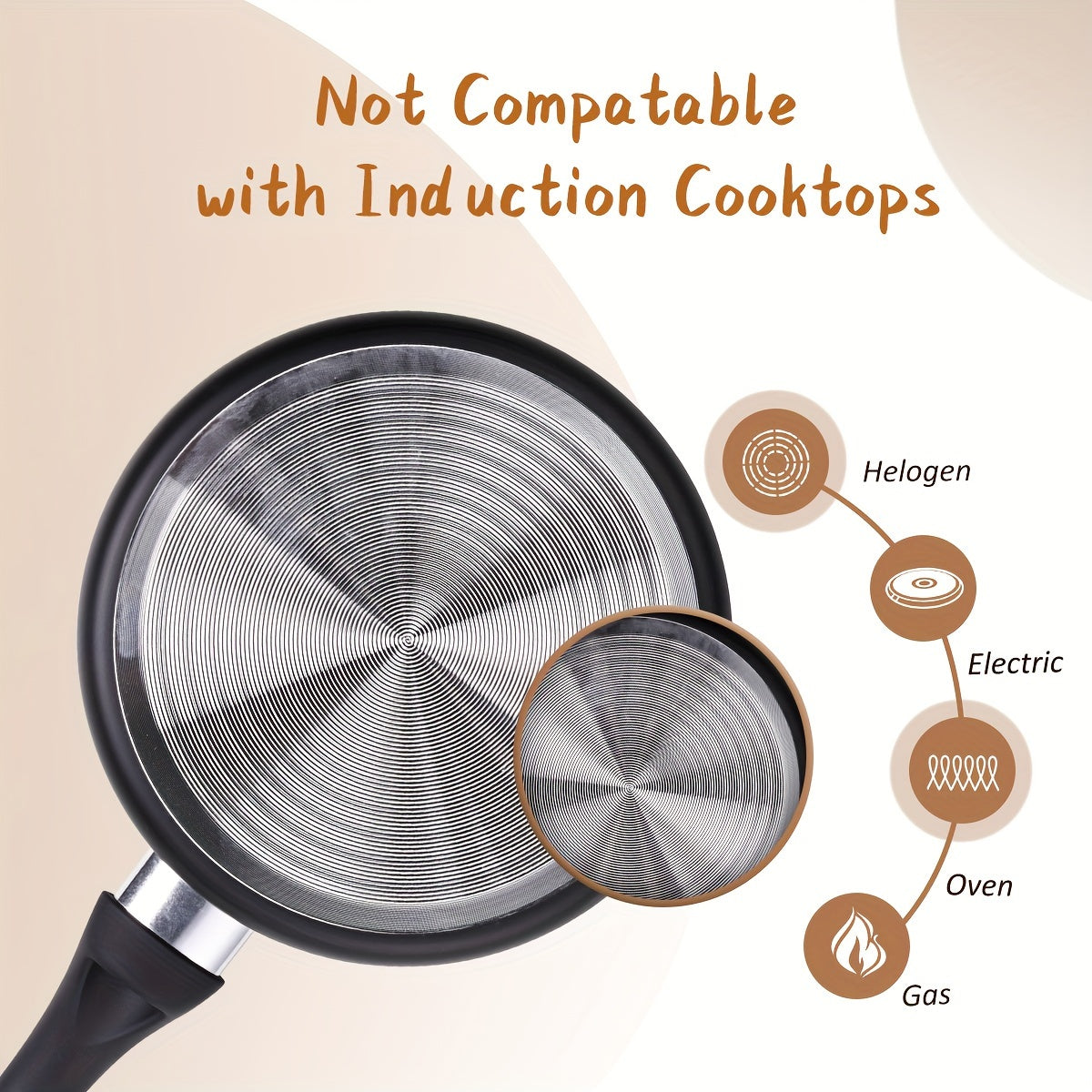 10-Donali alyuminiy keramika idishlari to'plami, sho'rva qozoni va qovurilgan panlar bilan oshxona uchun