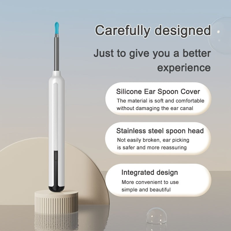 Ear Wax Removal Camera Tool with HD Visual Technology for iPhone and Android Includes 6 Ear Spoons