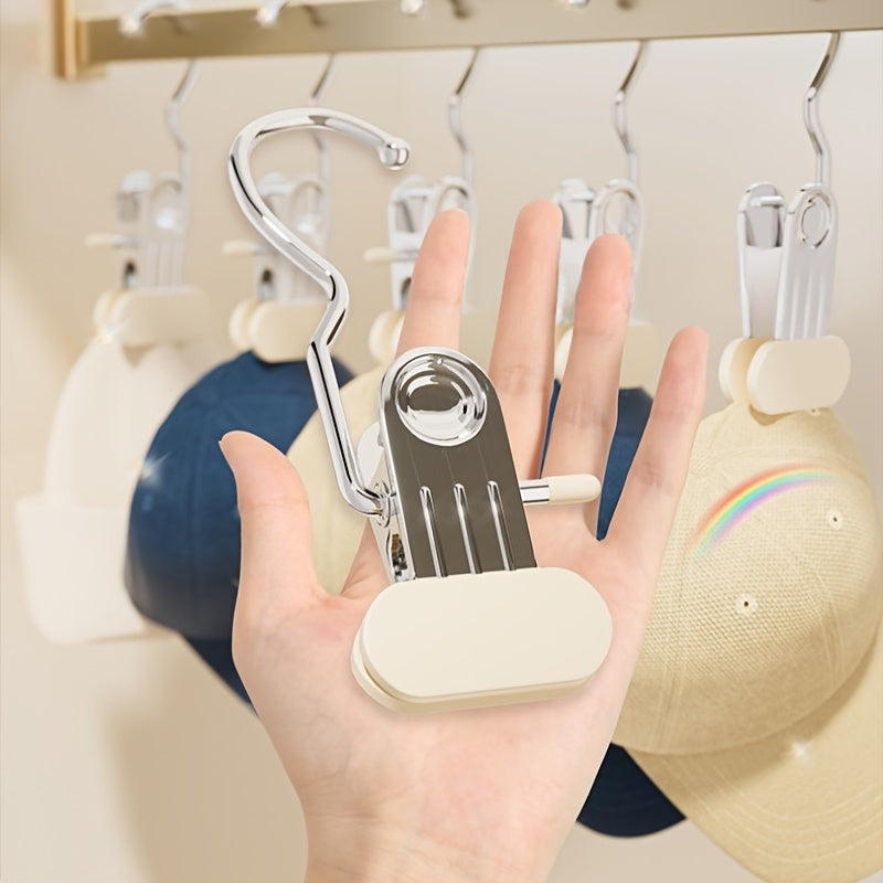 Metal Clothes Hangers with No-Crease Clips for Hats Socks Jeans Pack of 10