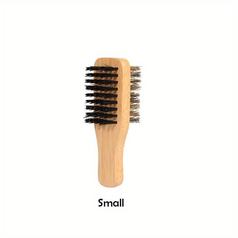 Men's Boar Bristle Beard Brush Wooden Handle Medium to Firm for Thick Coarse Hair