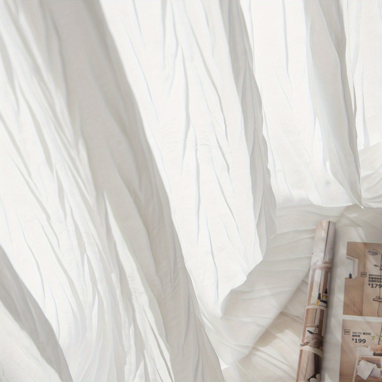 Velvet Sheer Curtain for Living Room Bedroom Kitchen Bathroom 70 Inch