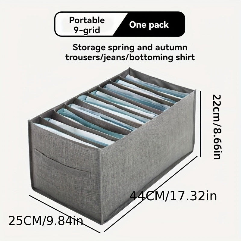 Durable Foldable Clothes Organizer Box for Jeans Underwear Socks Storage Closet Dorm RV