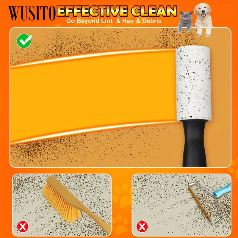 100-Sheet Pet Hair Removal Lint Roller Extra Sticky for Clothes Furniture Carpet