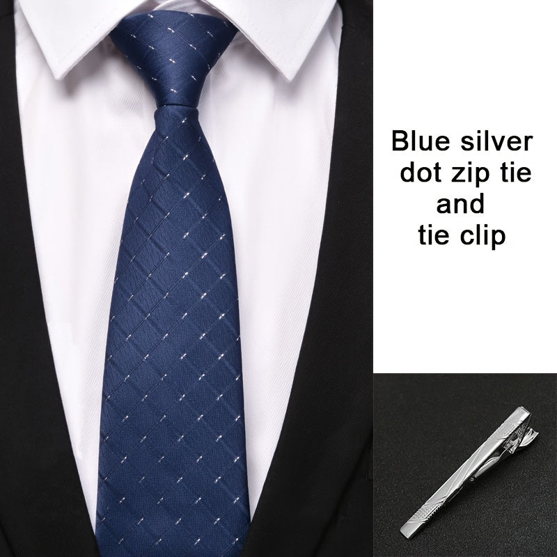 Set of 2 Men's Striped Ties 3.15in Various Colors for Weddings Interviews Work