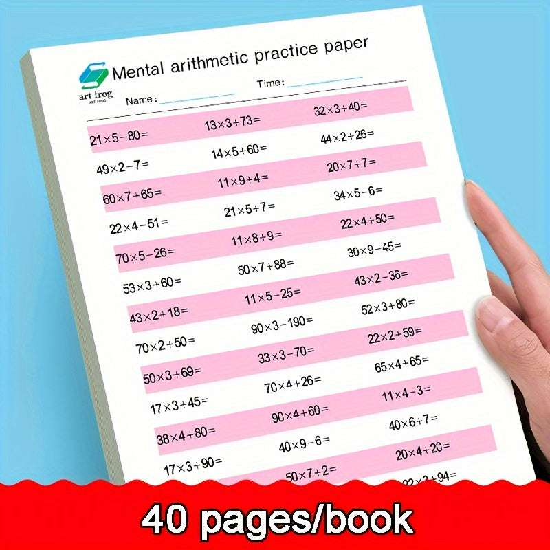 Арифметический рабочий тетрадь для возрастов 14+ с 2400 задачами, охватывающими сложение, вычитание, умножение и деление