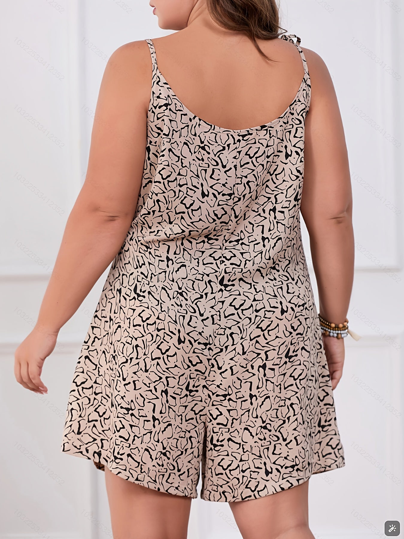 Mono sin mangas de flores en beige para mujer, ropa casual de vacaciones