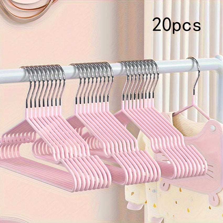 20 Non-Slip Metal Baby Hangers Space-Saving Nursery Clothing Storage
