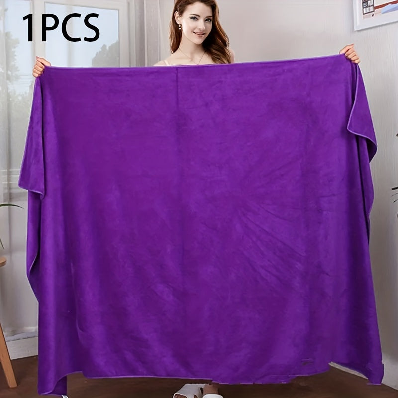 Large Microfiber Bath Towel 100x200cm High Absorbency Modern Style Home Spa