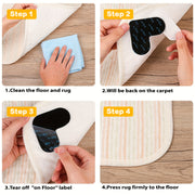 Набор из 16/12/8/4 сердцевидных ковровых зажимов противоскользящих наклеек для ковров для спальни