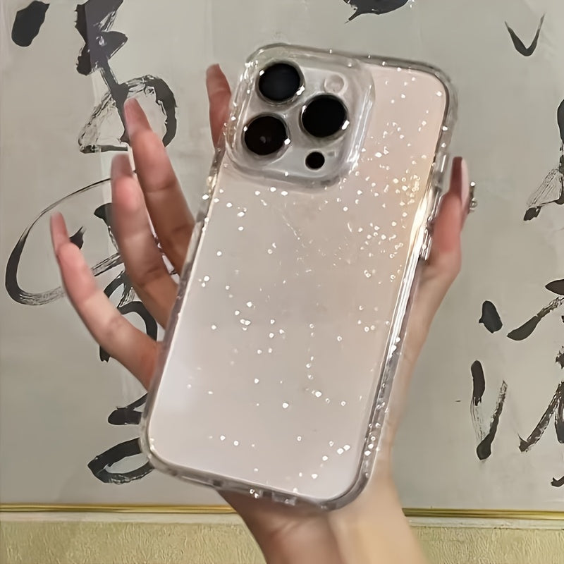 Luxury Clear Glitter Phone Case for iPhone 12-16 Shockproof Soft Cover